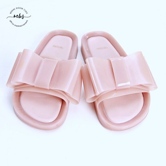 Melissa Beach Bow Jelly Slides Light Pink Women US 8 EU 39 - Picture 9 of 13